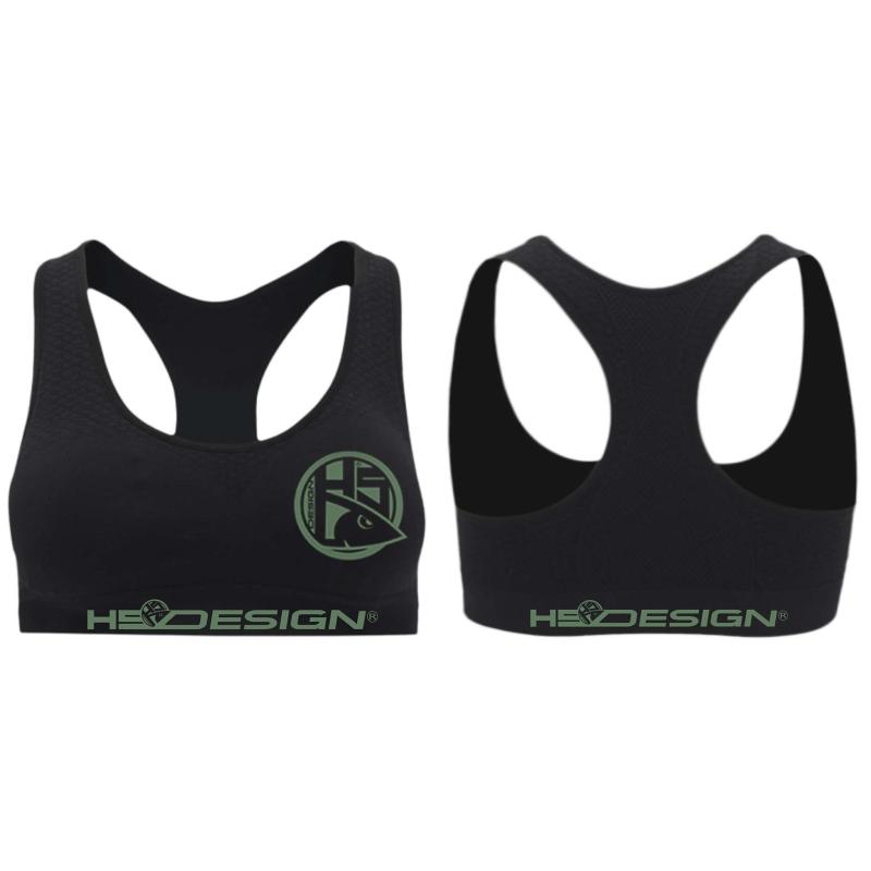 Hotspot Design Sport Bra green logo Size M