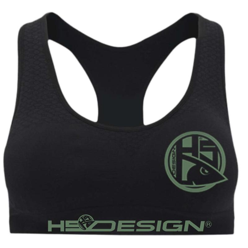 Hotspot Design Sport Bra green logo Size M