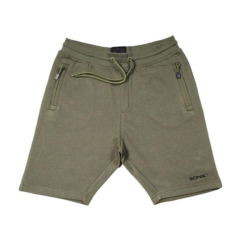 Sonik Green Fleece Shorts -M