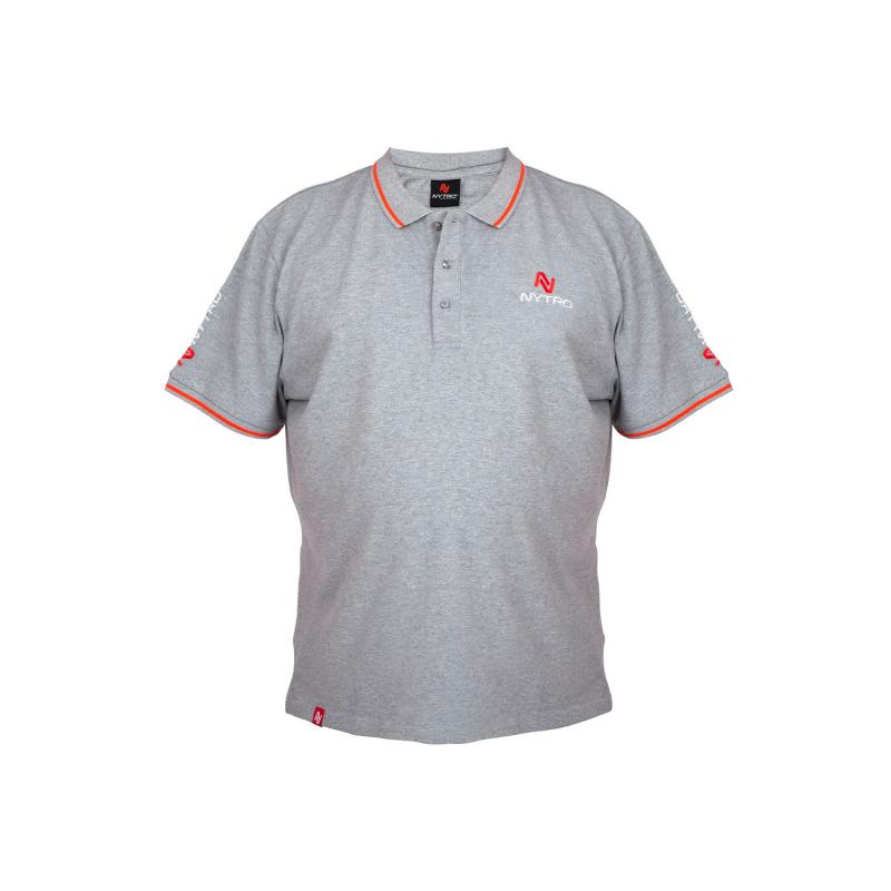 Nytro Light Marl Grey Polo Shirt 2Xl