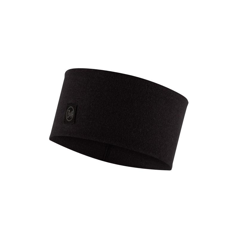 Buff Merino Wide Headband Solid Black