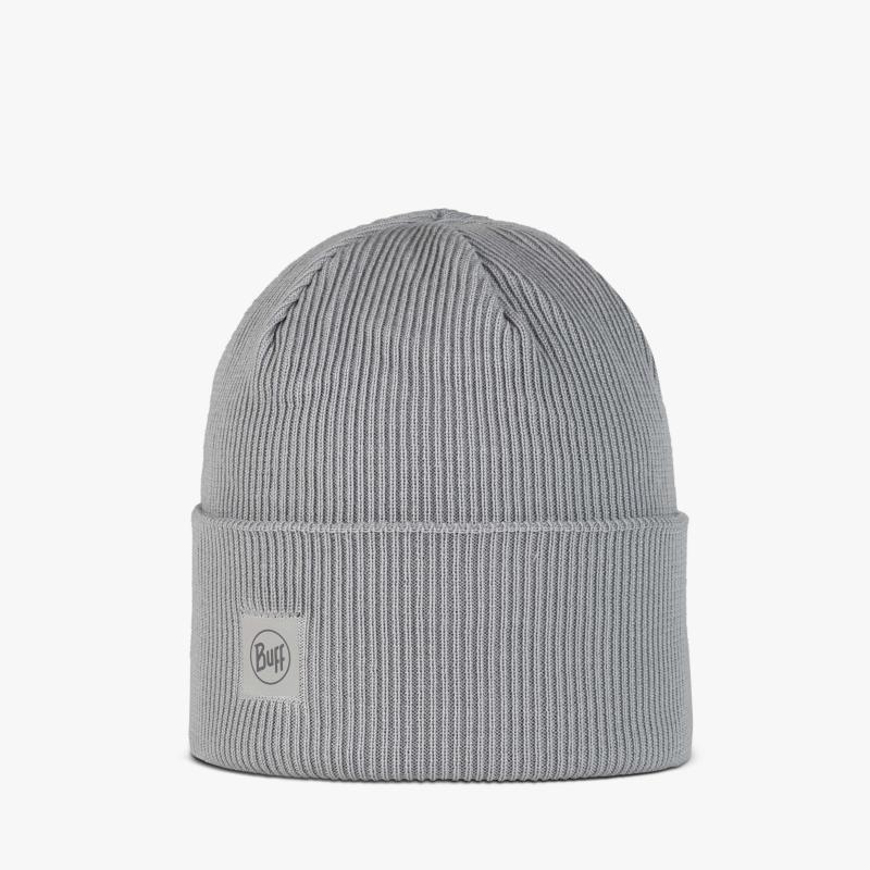 Buff Crossknit Beanie Sold Light Grey