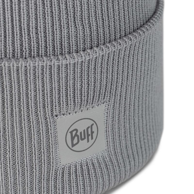 Buff Crossknit Beanie Sold Light Grey