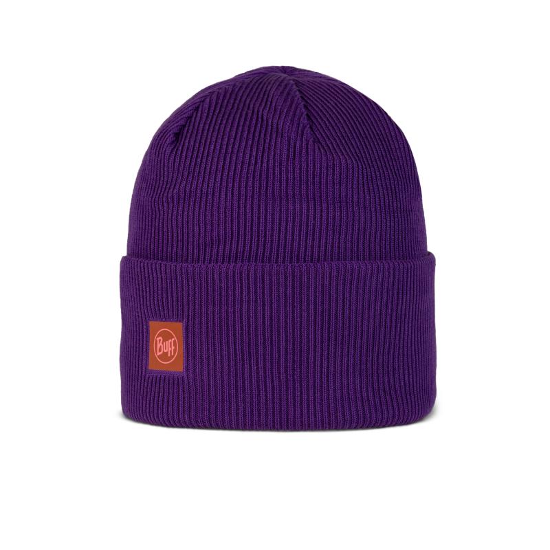 Buff Crossknit Beanie Purple