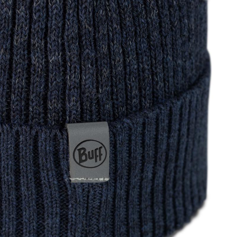 Buff Merino Active Beanie Solid Night Blue