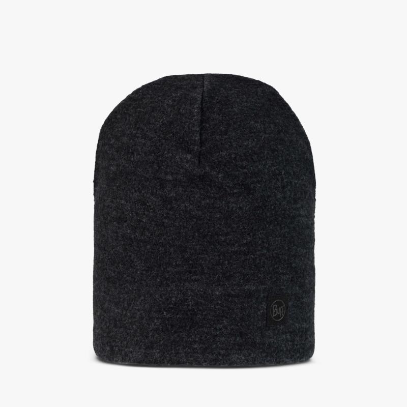 Buff Merino Fleece Beanie Black