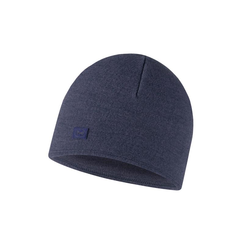 Buff Merino Fleece Beanie Navy