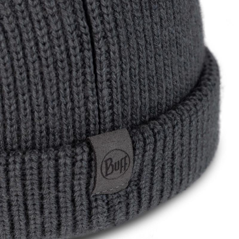 Buff Knitted Beanie Ervin Grey