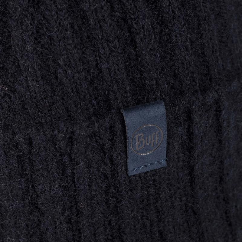 Buff Knitted Beanie Nilah Night Blue