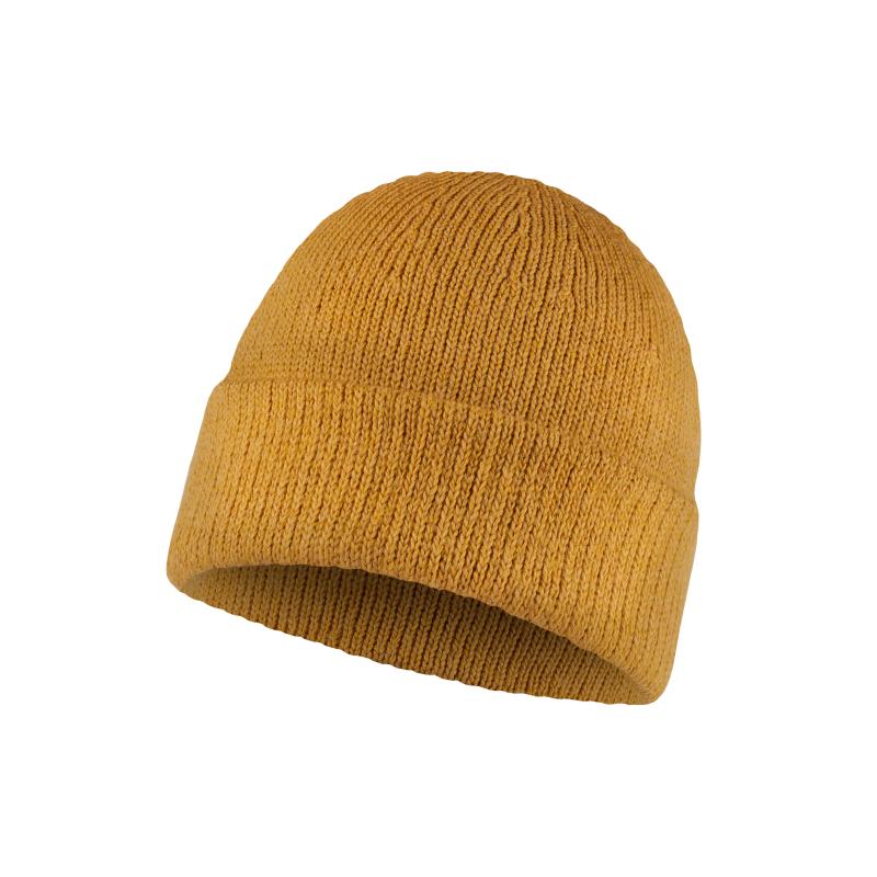 Buff Knitted Hat Jarn Ocher