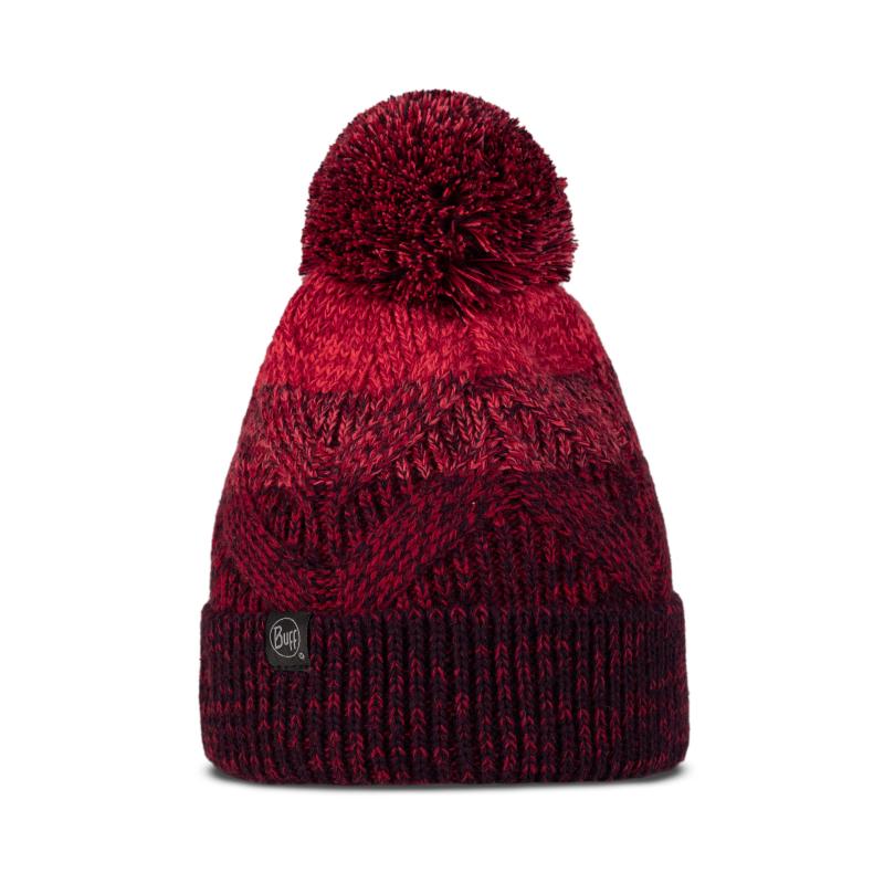 Buff Knitted & Fleece Hat Masha Mahogany