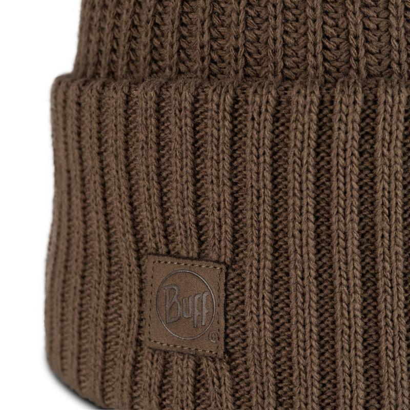 Buff Knitted Beanie Rutger Brindle Brown