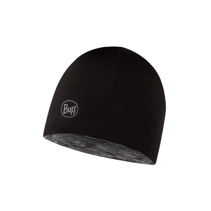 Buff Merino Lightweight Beanie Black-Graphite Multistripes