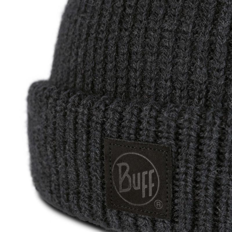 Buff Knitted Beanie Clum Graphite