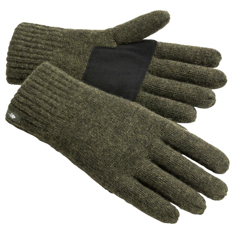 Pinewood Knitted Wool Glove Mossgreen Melange XS-S