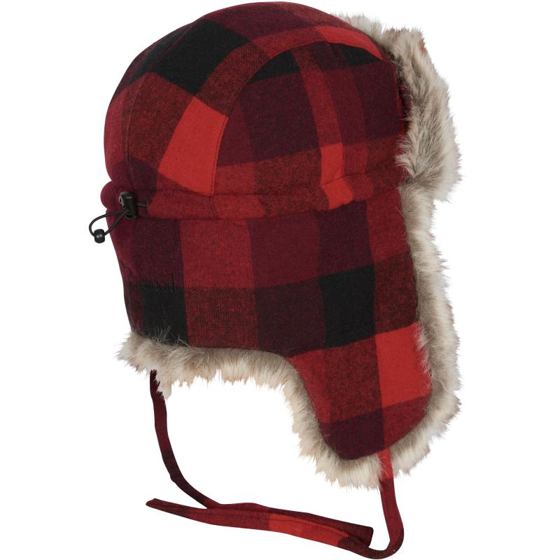 Pinewood Murmansk Check Hat Red/Black XL-XXL