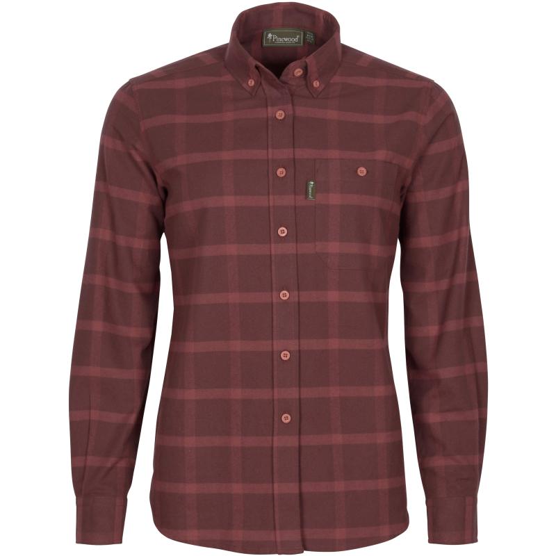 Pinewood Värnamo Flannel Women Shirt Earth Plum XS