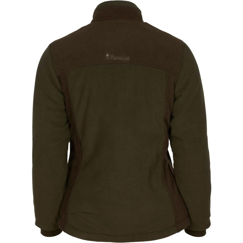 Pinewood Harriette Padded Women Fleece Jacket Green/Suede Brown XS