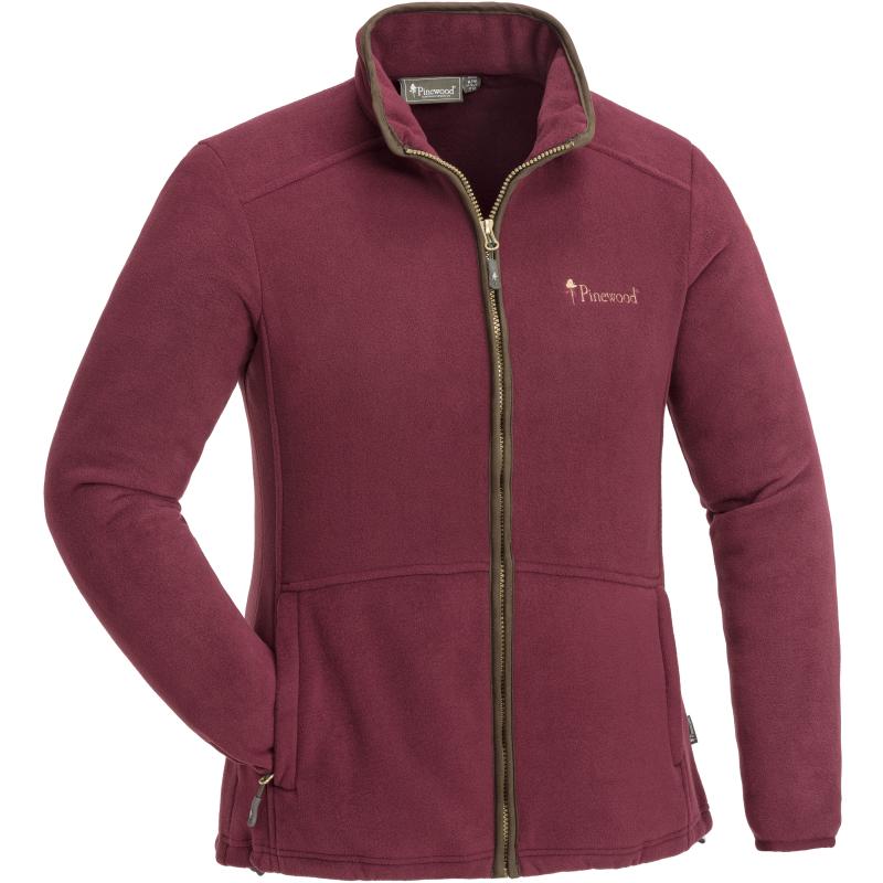 Pinewood Nydala Fleece Women Jacket Burgundy/Suede Brown XS