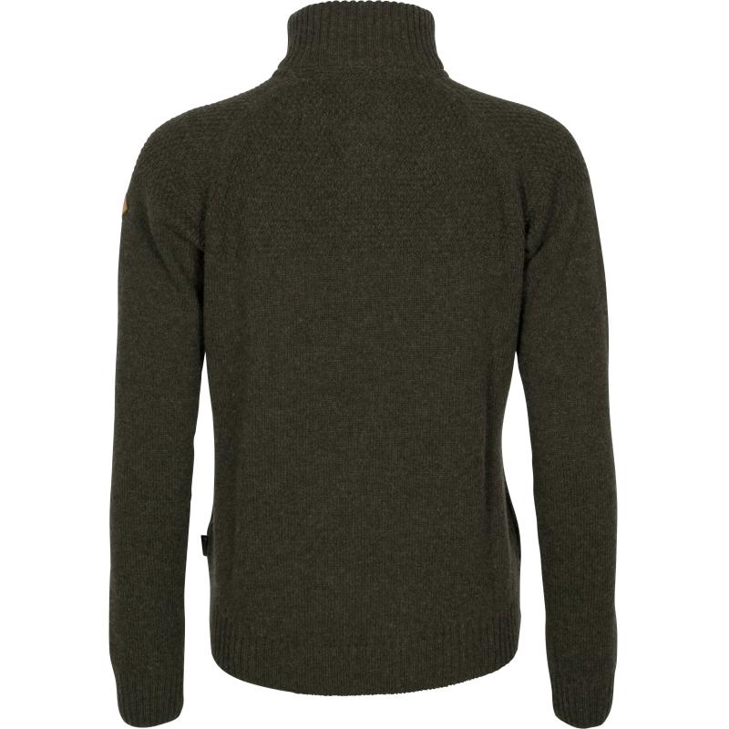 Pinewood Värnamo T Neck Women Sweater D.Green Melange S