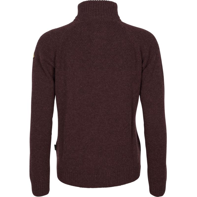 Pinewood Värnamo T Neck Women Sweater Earth Plum Melange XS