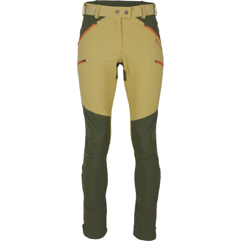 Pinewood Abisko Light Stretch Women Trouser Golden Hay/Mossgreen 34