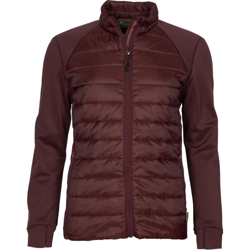 Pinewood Finnveden Hybrid Power Fleece Jacket Women Earth Plum XS