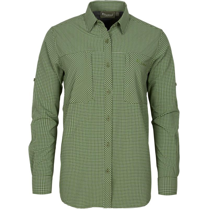 Pinewood InsectSafe Women Shirt Pine Green/Offwhite XS