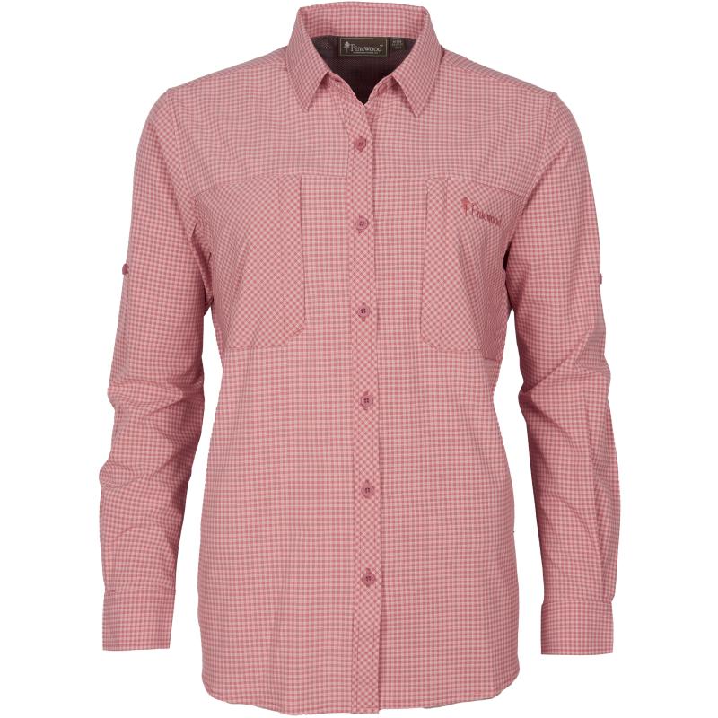 Pinewood InsectSafe Women Shirt Brick Pink/Offwhite XS