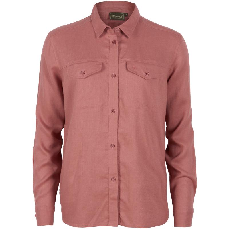 Pinewood Värnamo InsectSafe Linen L/S Women Shirt Brick Pink S