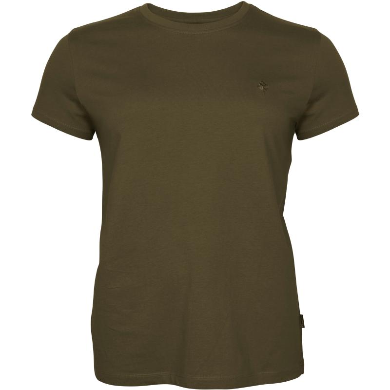 Pinewood 3-Pack Women T-Shirt Green/H.Brown/Khaki XS