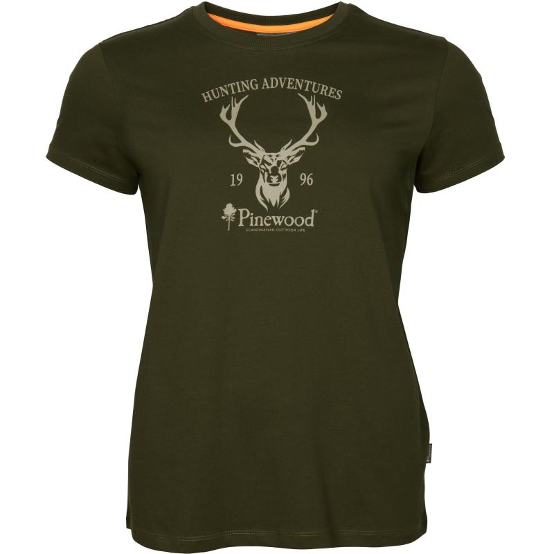 Pinewood Red Deer Women T-Shirt Green S