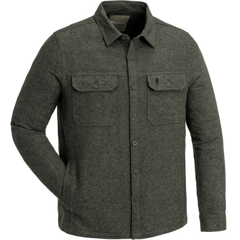 Pinewood Värnamo Overshirt D.Green Melange S