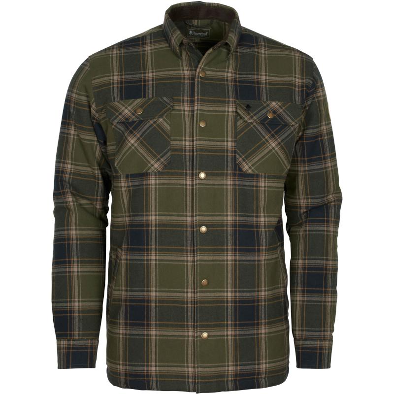 Pinewood Finnveden Check Padded Overshirt Mossgreen/Black M