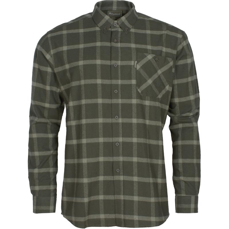 Pinewood Värnamo Flannel Shirt D.Green/Green S