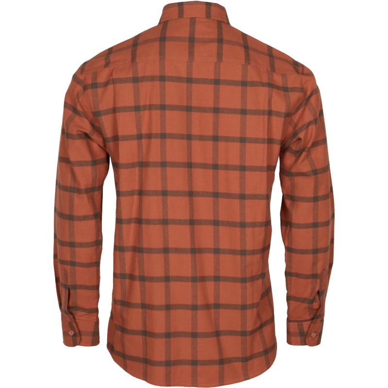 Pinewood Värnamo Flannel Shirt Terracotta/Suede Brown S