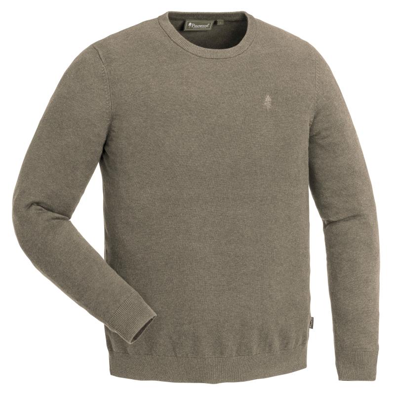 Pinewood Värnamo Crewneck Knitted Sweater Mole Melange S