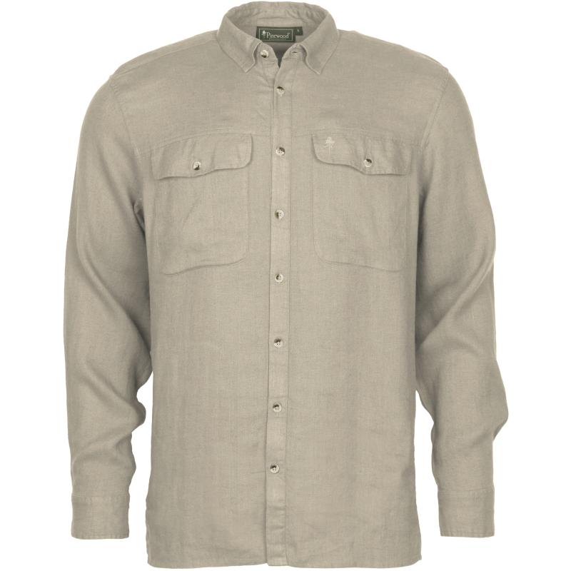 Pinewood Värnamo InsectSafe Linen L/S Shirt Linen Beige S