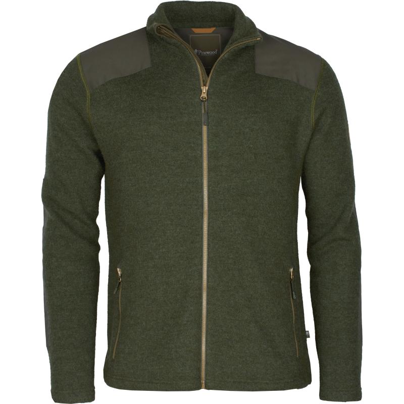 Pinewood Lappland Wool Full Zip Jacket Green Melange S