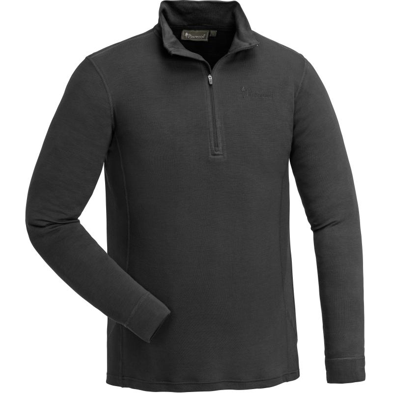 Pinewood Abisko Merino Baselayer Half Zip Smoke Black S