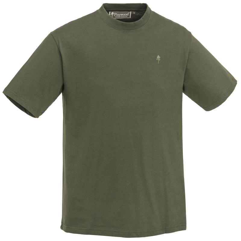 Pinewood 3-Pack T-Shirt Green/H.Brown/Khaki S