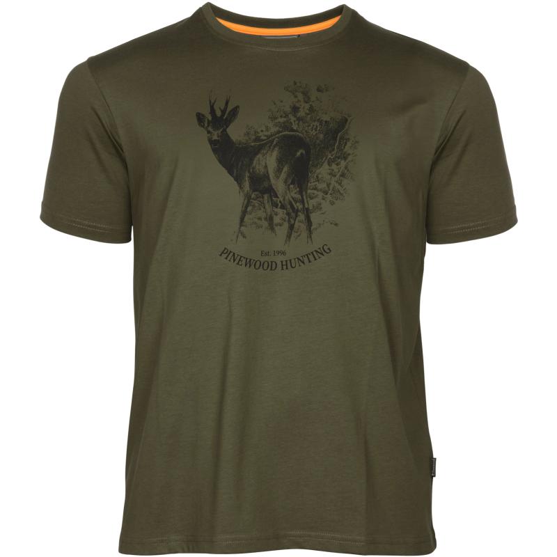 Pinewood Roe Deer T-Shirt Olive S