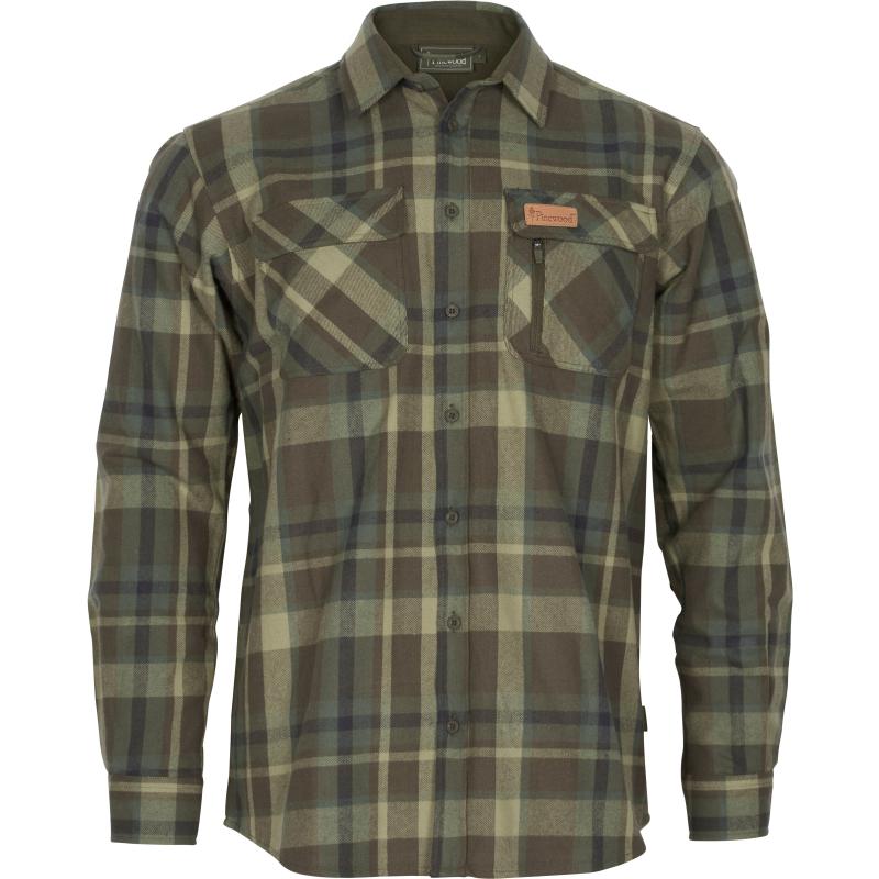 Pinewood Lappland Rough Flannel Shirt Green/Brown S