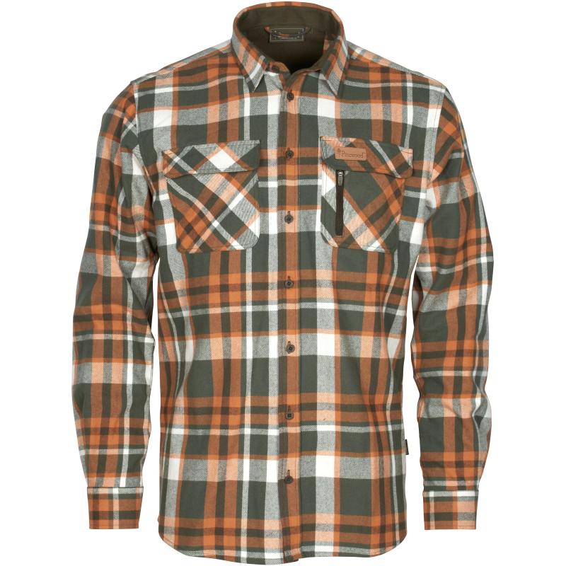 Pinewood Lappland Rough Flannel Shirt Green/Orange S