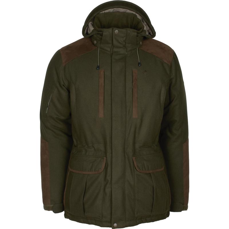 Pinewood Nydala Insulation Wool Parka Mossgreen/Suede Brown S