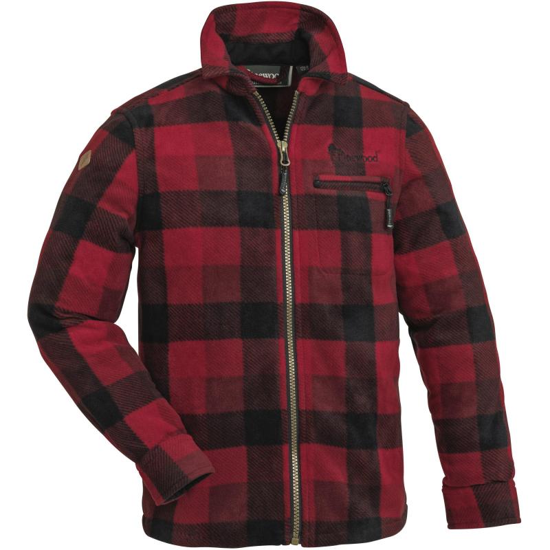 Pinewood Kanada Kids Fleece Shirt Red/Black 116