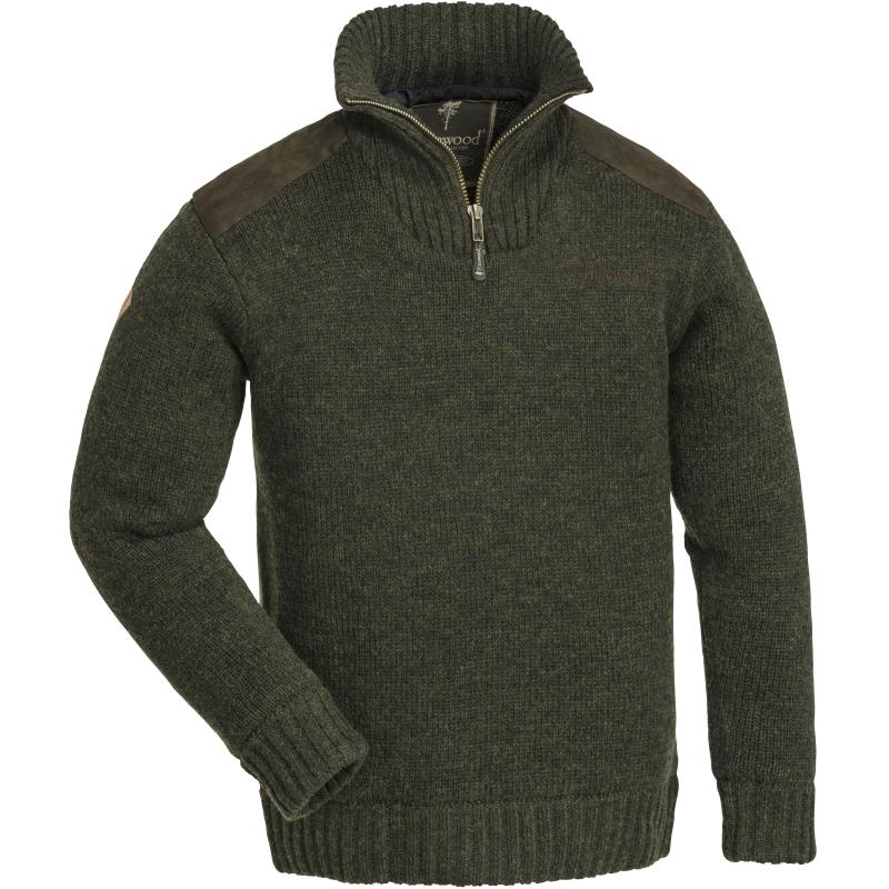 Pinewood Hurricane Kids Sweater D.Green Melange 140