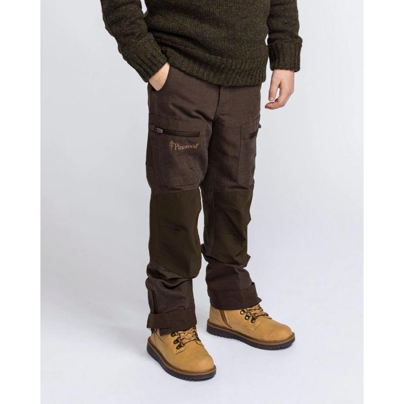 Pinewood Caribou Hunt Kids Trouser Suede Brown/D.Olive 116