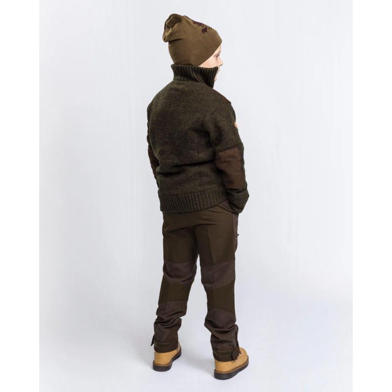 Pinewood Caribou Hunt Kids Trouser Suede Brown/D.Olive 116