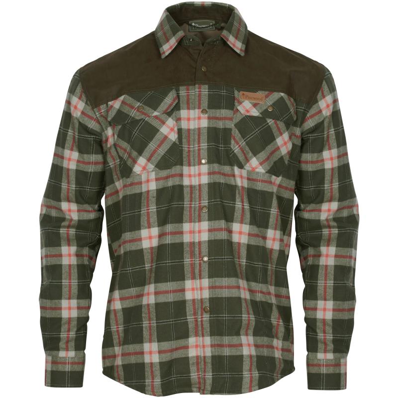 Pinewood Douglas Shirt D.Green/Red M